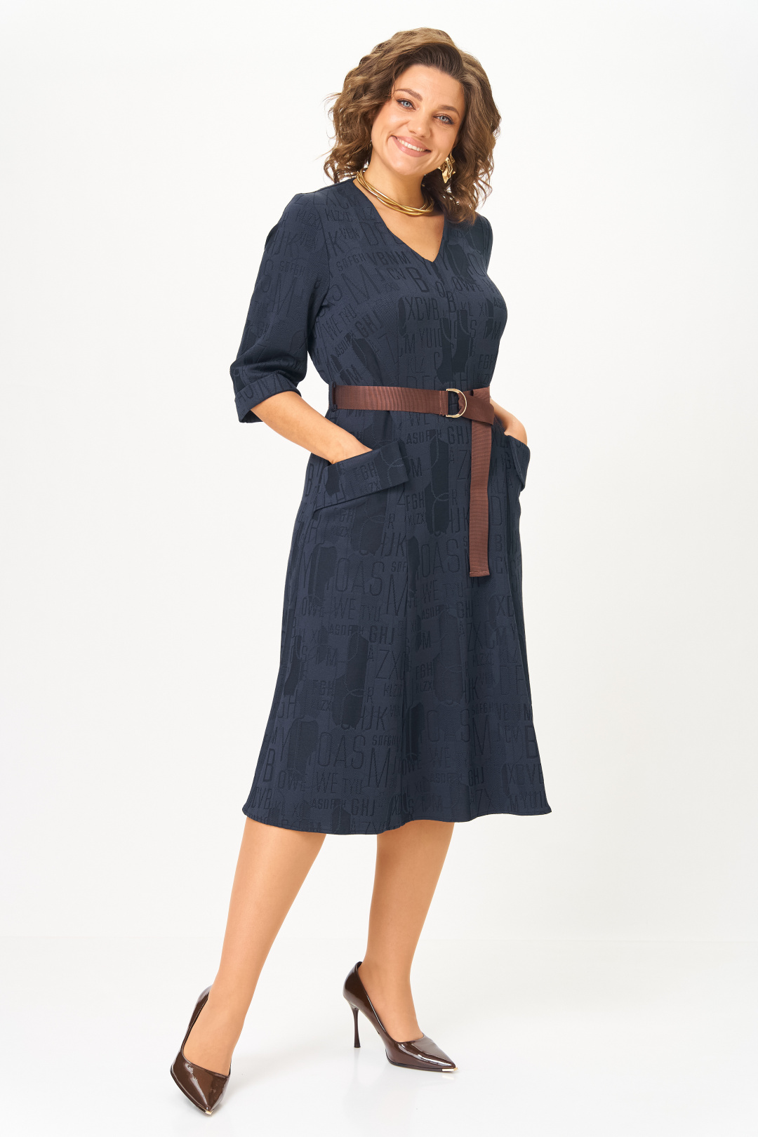 Платье BonnaImage 767/4 синий - фото 1