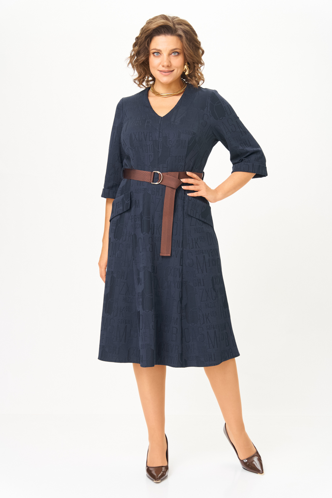 Платье BonnaImage 767/4 синий - фото 2