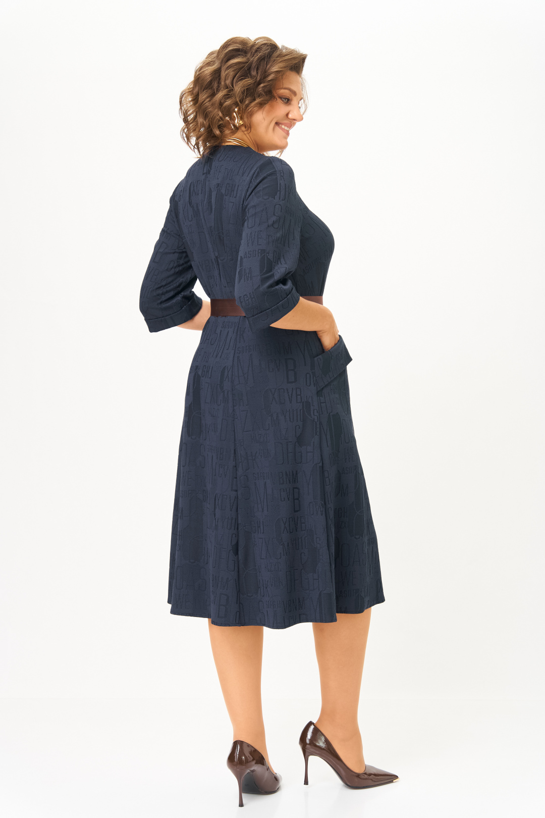 Платье BonnaImage 767/4 синий - фото 5