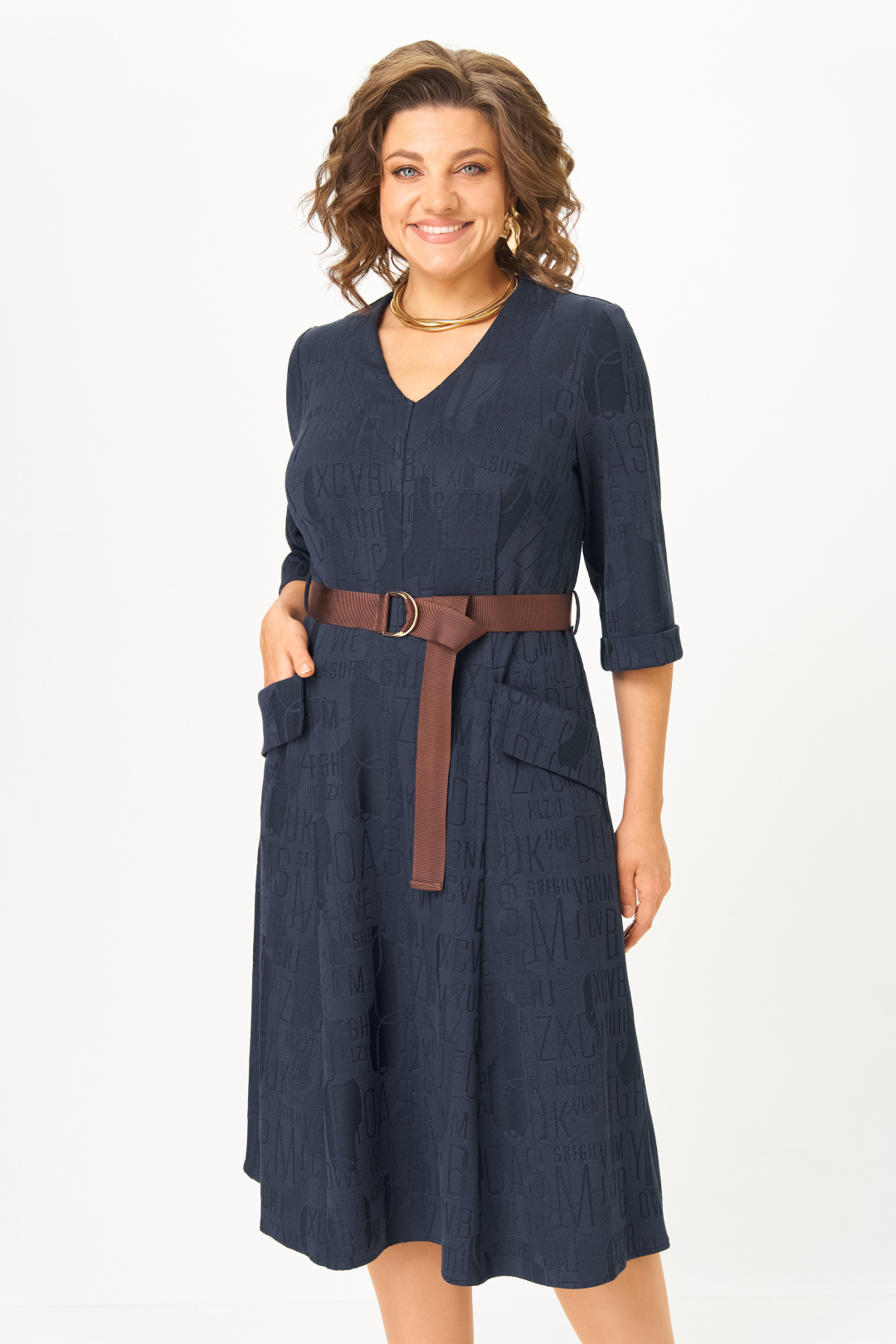 Платье BonnaImage 767/4 синий - фото 6