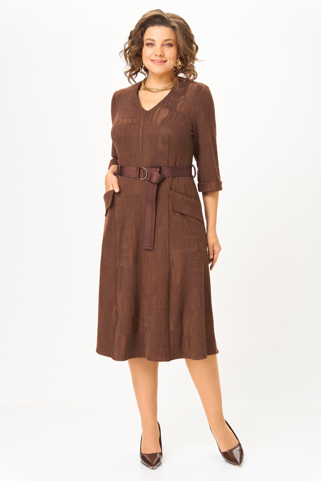 Платье BonnaImage 767/5 коричневый - фото 1