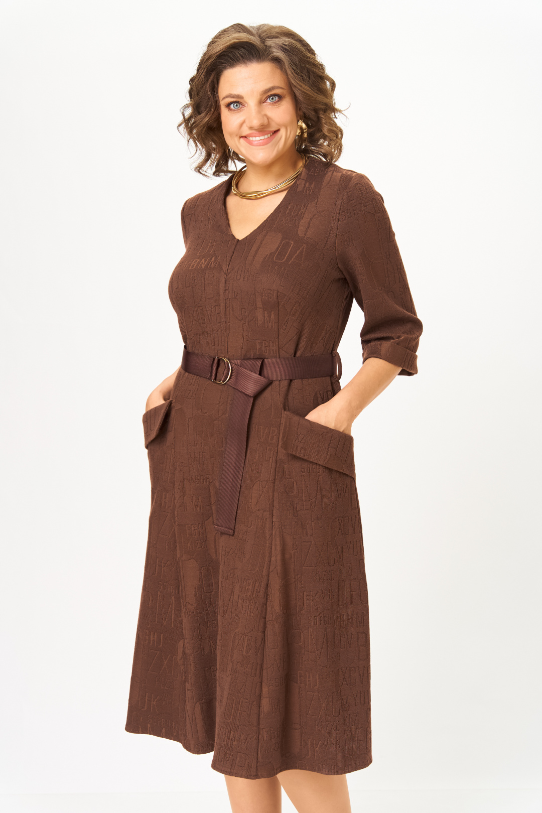 Платье BonnaImage 767/5 коричневый - фото 6