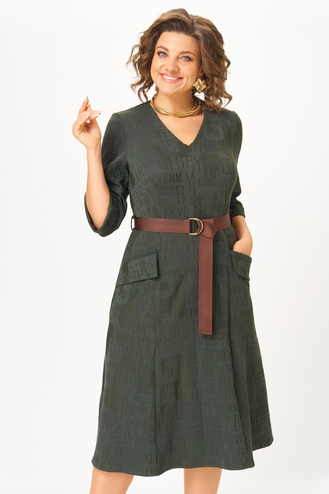 Платье BonnaImage 767/6 зеленый - фото 5