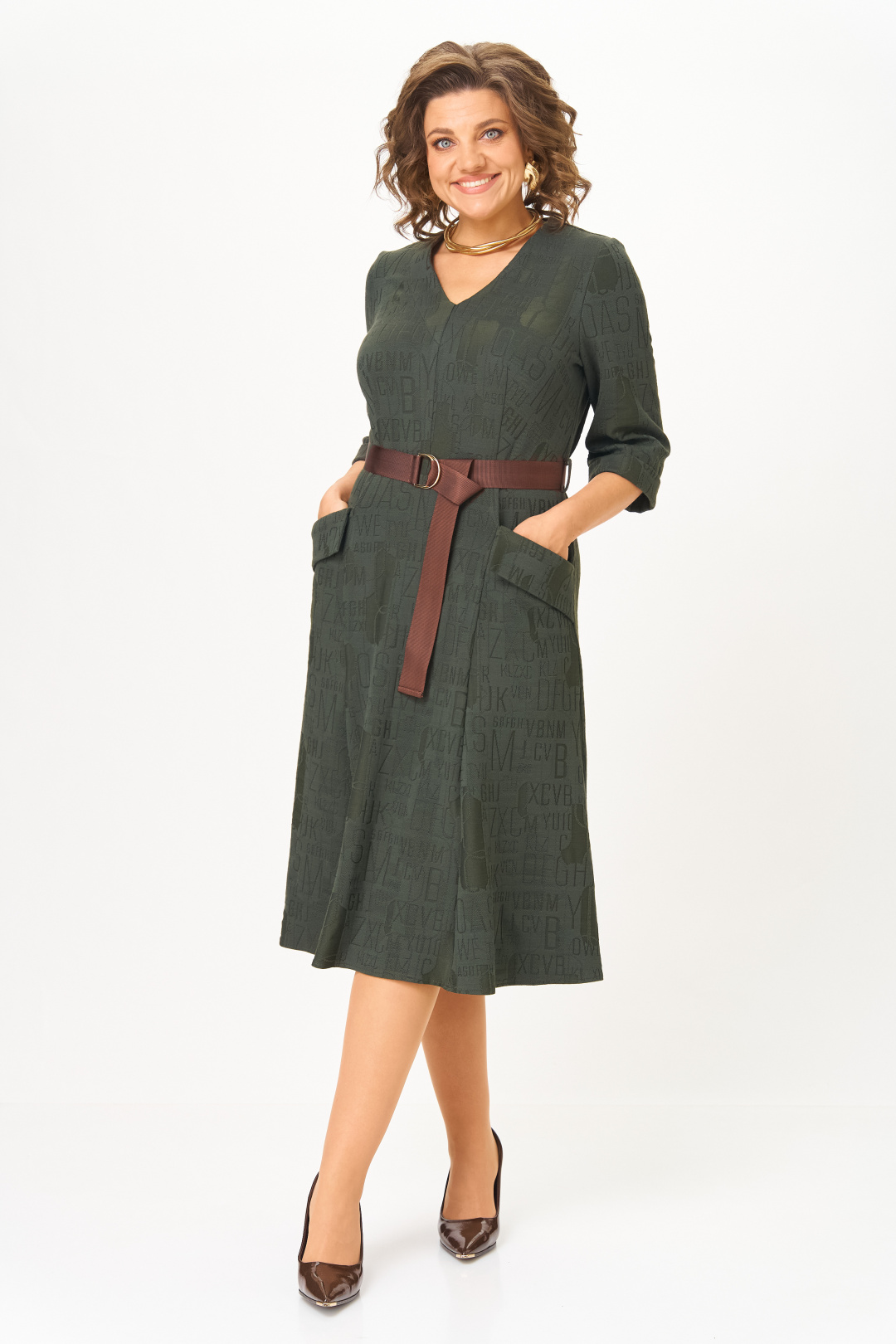 Платье BonnaImage 767/6 зеленый - фото 2