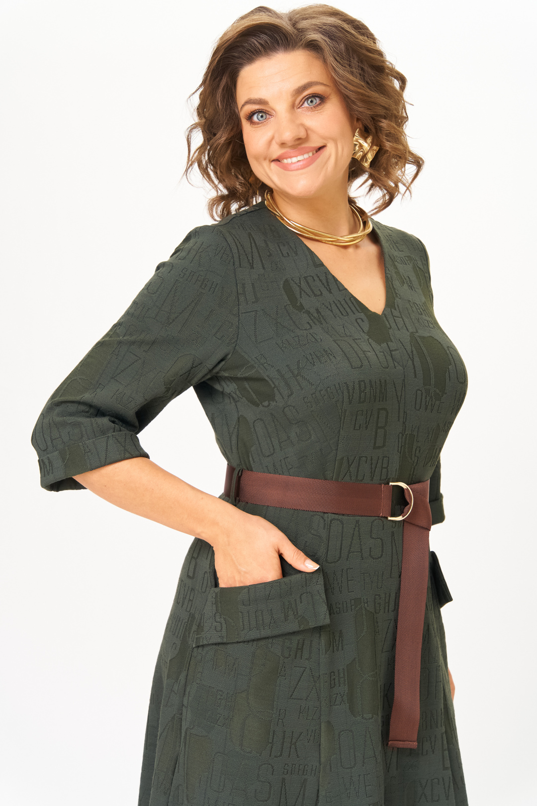 Платье BonnaImage 767/6 зеленый - фото 6