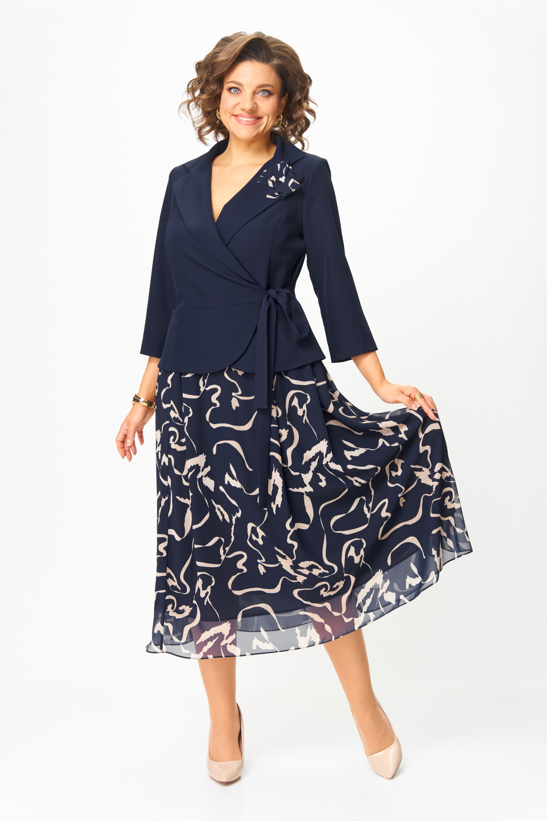 Платье BonnaImage 922-1-5 синий - фото 2