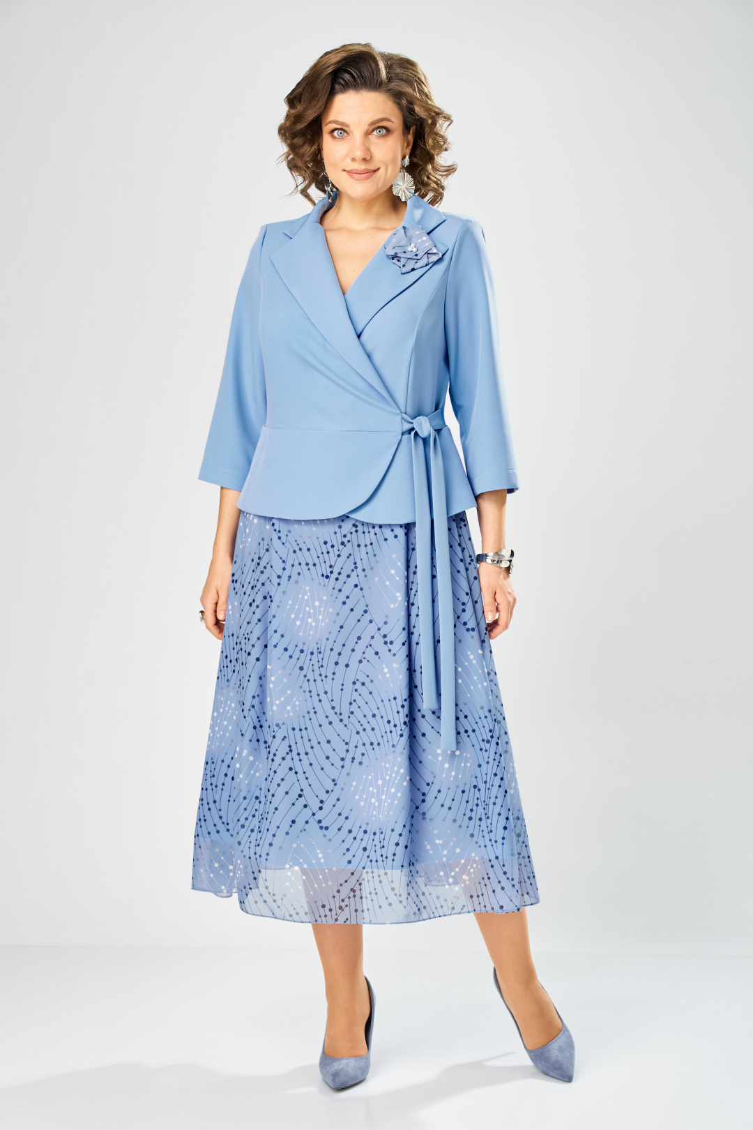 Платье BonnaImage 922-1/10 голубой - фото 1