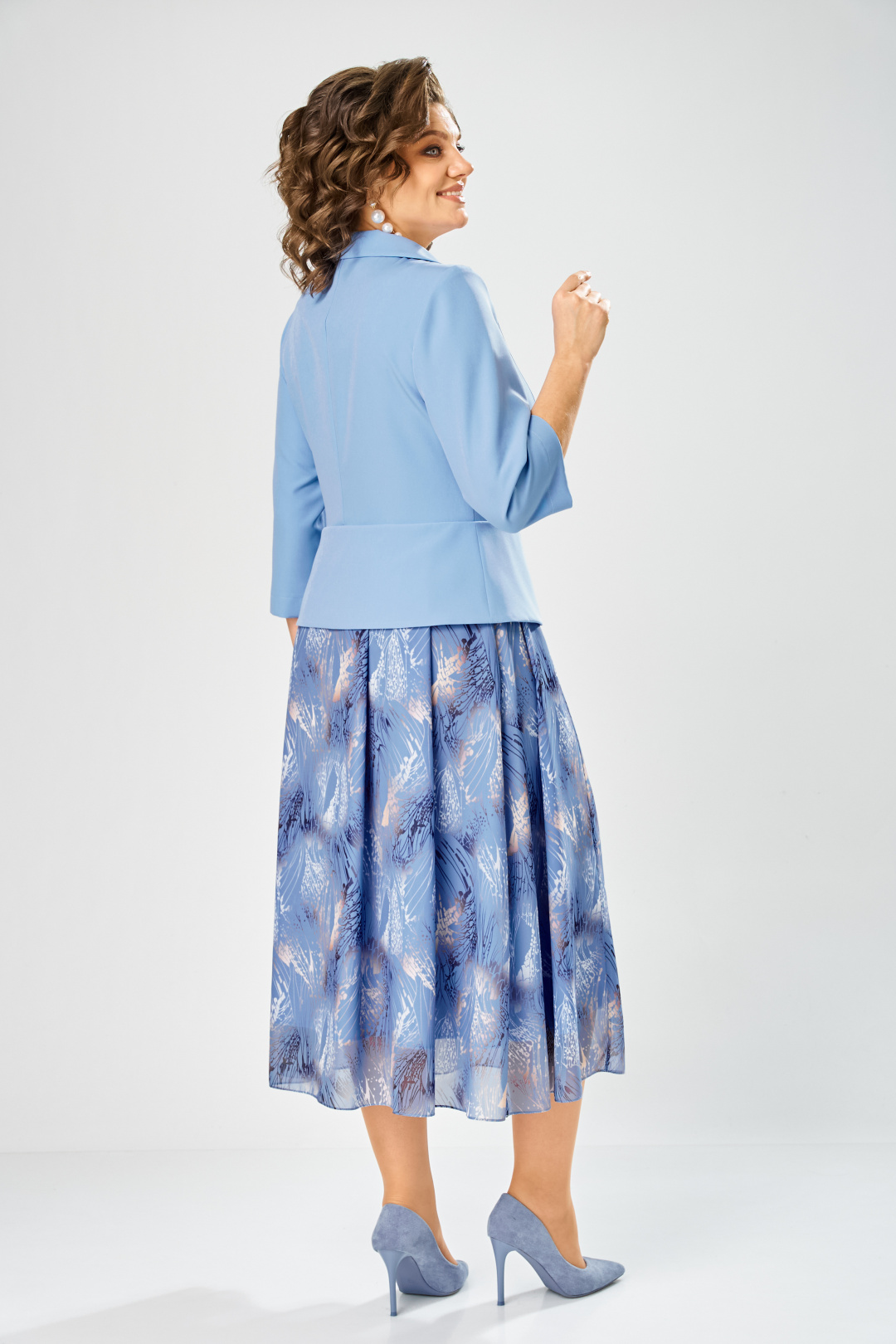 Платье BonnaImage 922-1/11 голубой ветки