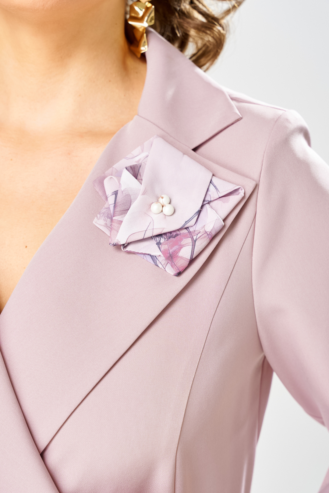 Платье BonnaImage 922-1/12 пудровый цветы