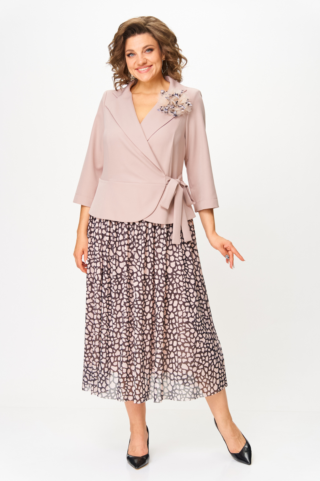 Платье BonnaImage 922-12 бежевый - фото 1