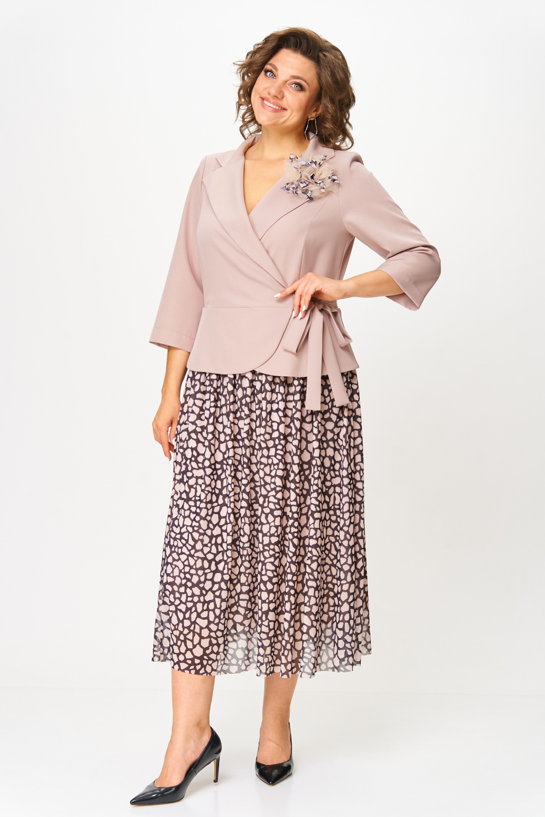 Платье BonnaImage 922-12 бежевый - фото 2