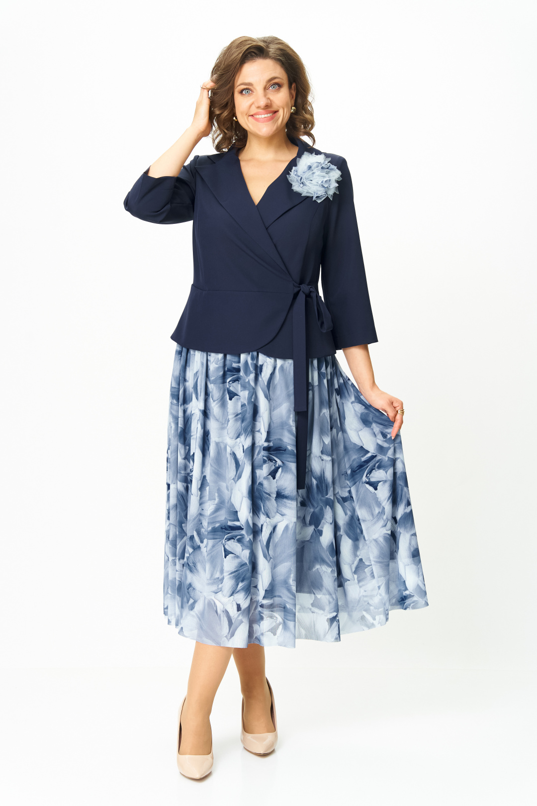 Платье BonnaImage 922-13 синий - фото 1