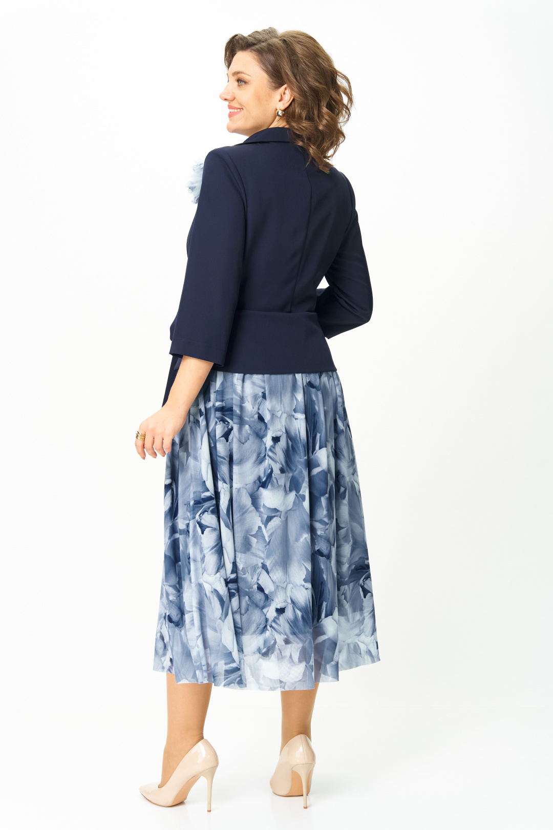 Платье BonnaImage 922-13 синий - фото 5