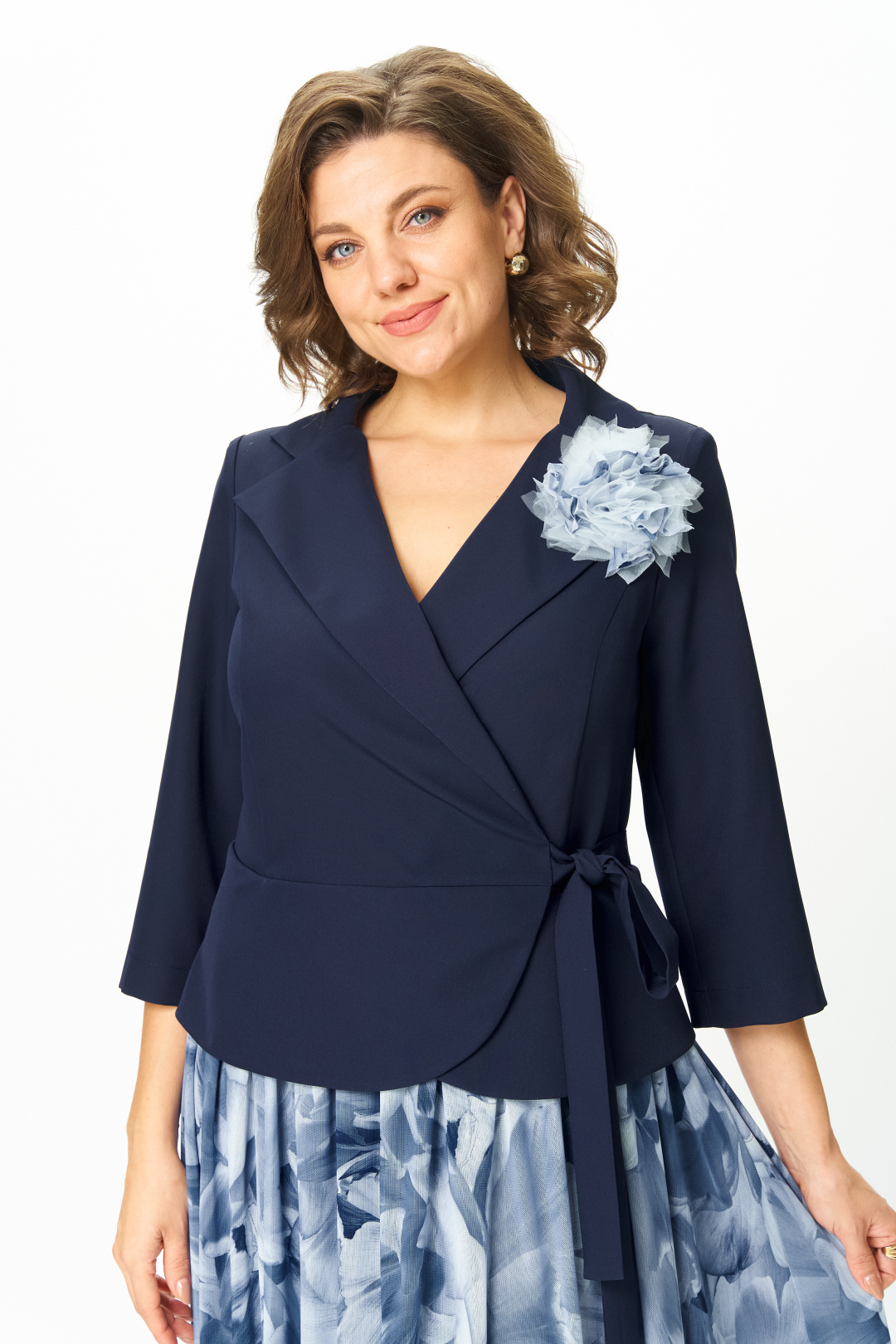 Платье BonnaImage 922-13 синий - фото 6