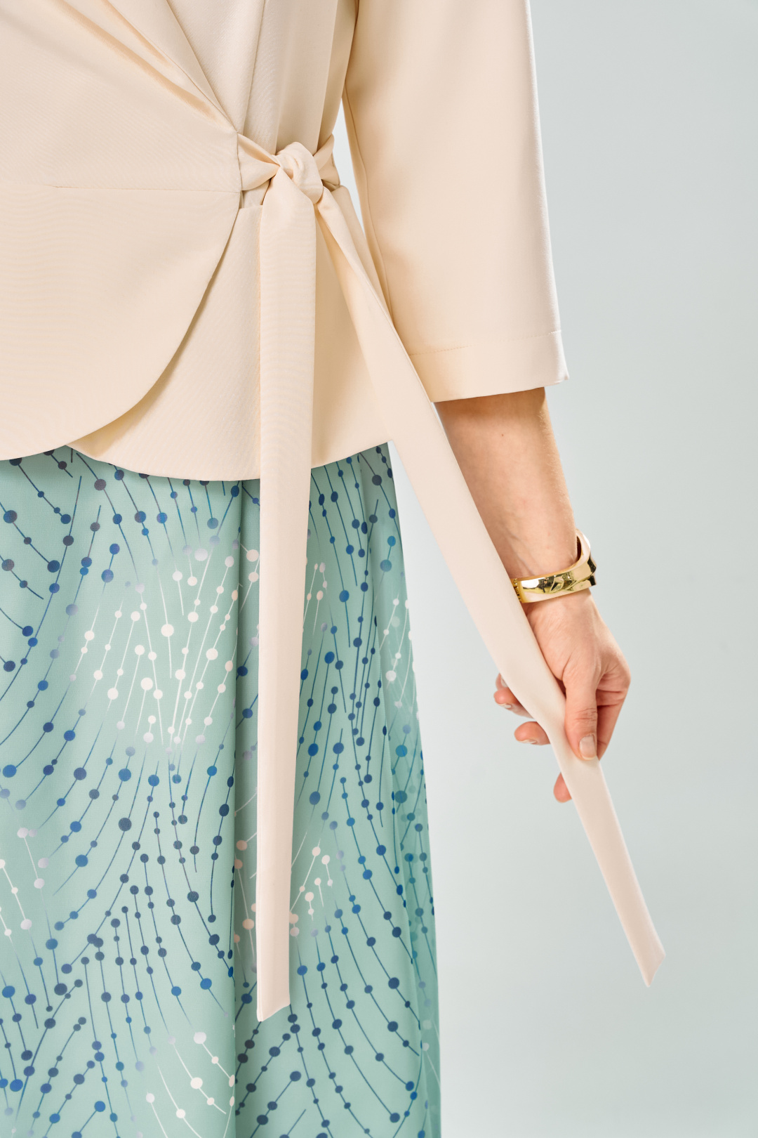 Платье BonnaImage 922-1/9 бежевый - фото 6