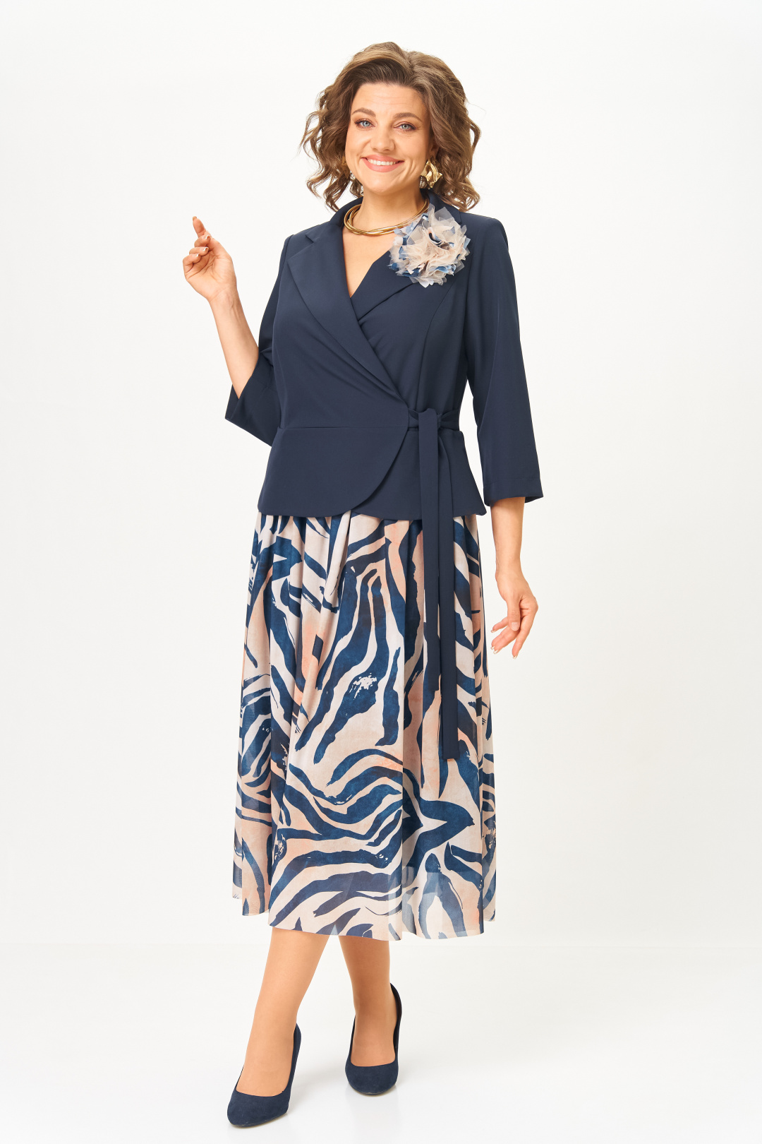 Платье BonnaImage 922/14 синий - фото 2