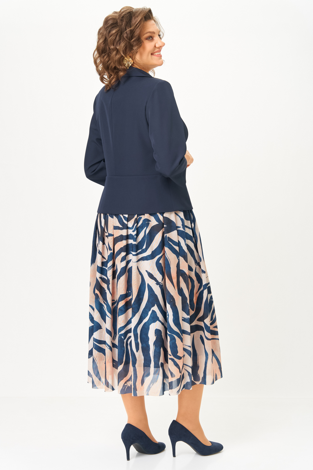 Платье BonnaImage 922/14 синий - фото 5