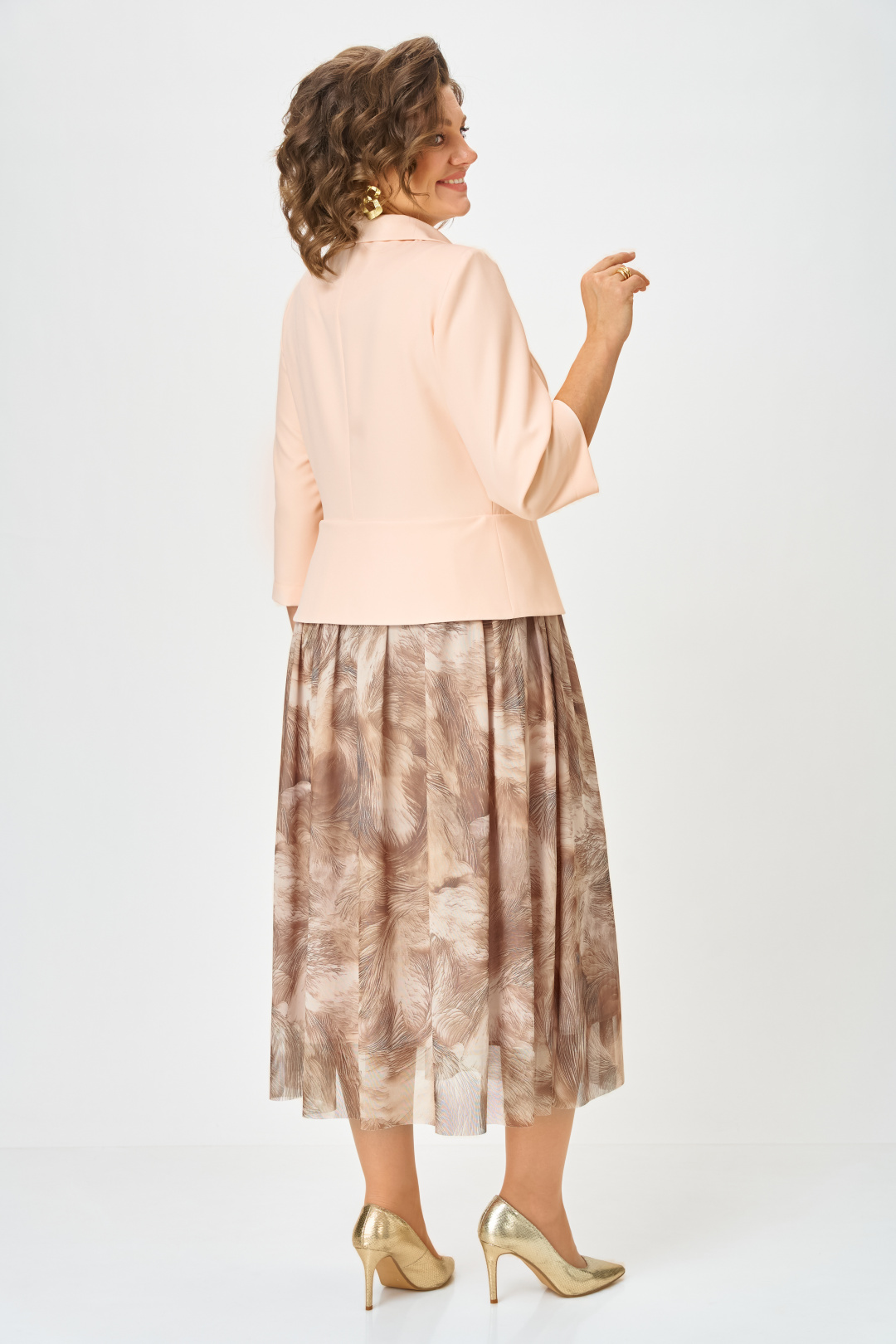 Платье BonnaImage 922/15 бежевый - фото 4