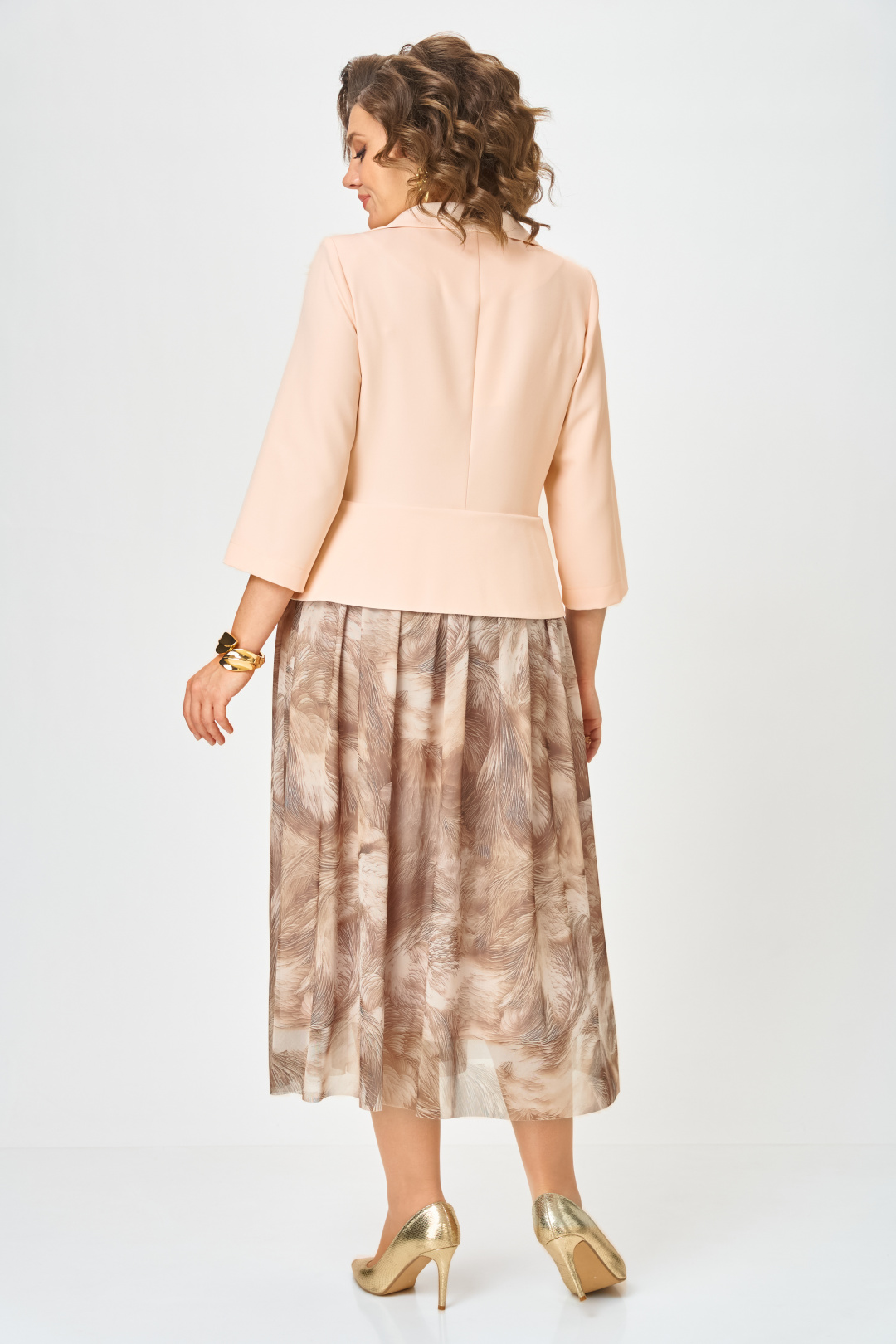 Платье BonnaImage 922/15 бежевый - фото 5