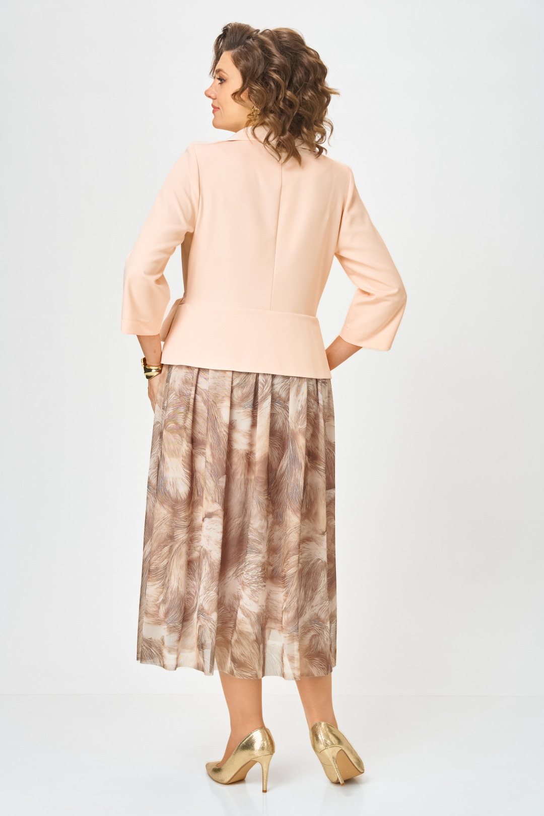 Платье BonnaImage 922/15 бежевый - фото 6