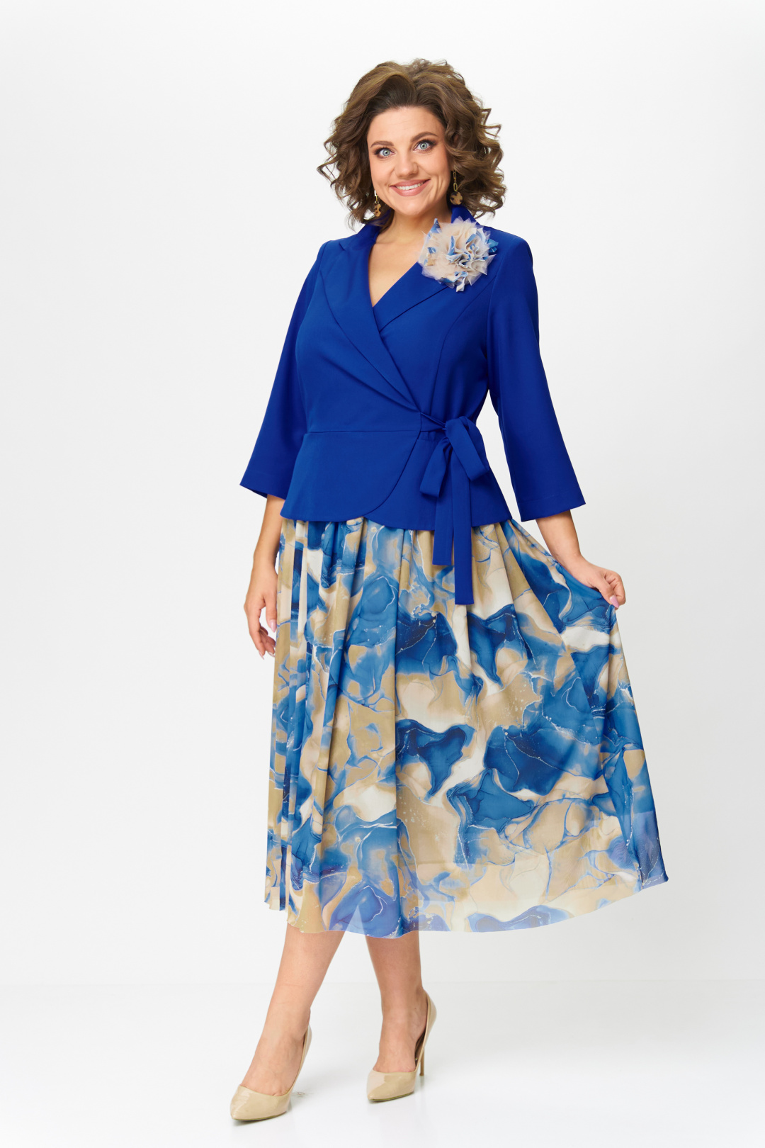 Платье BonnaImage 922/3 васильковый - фото 1