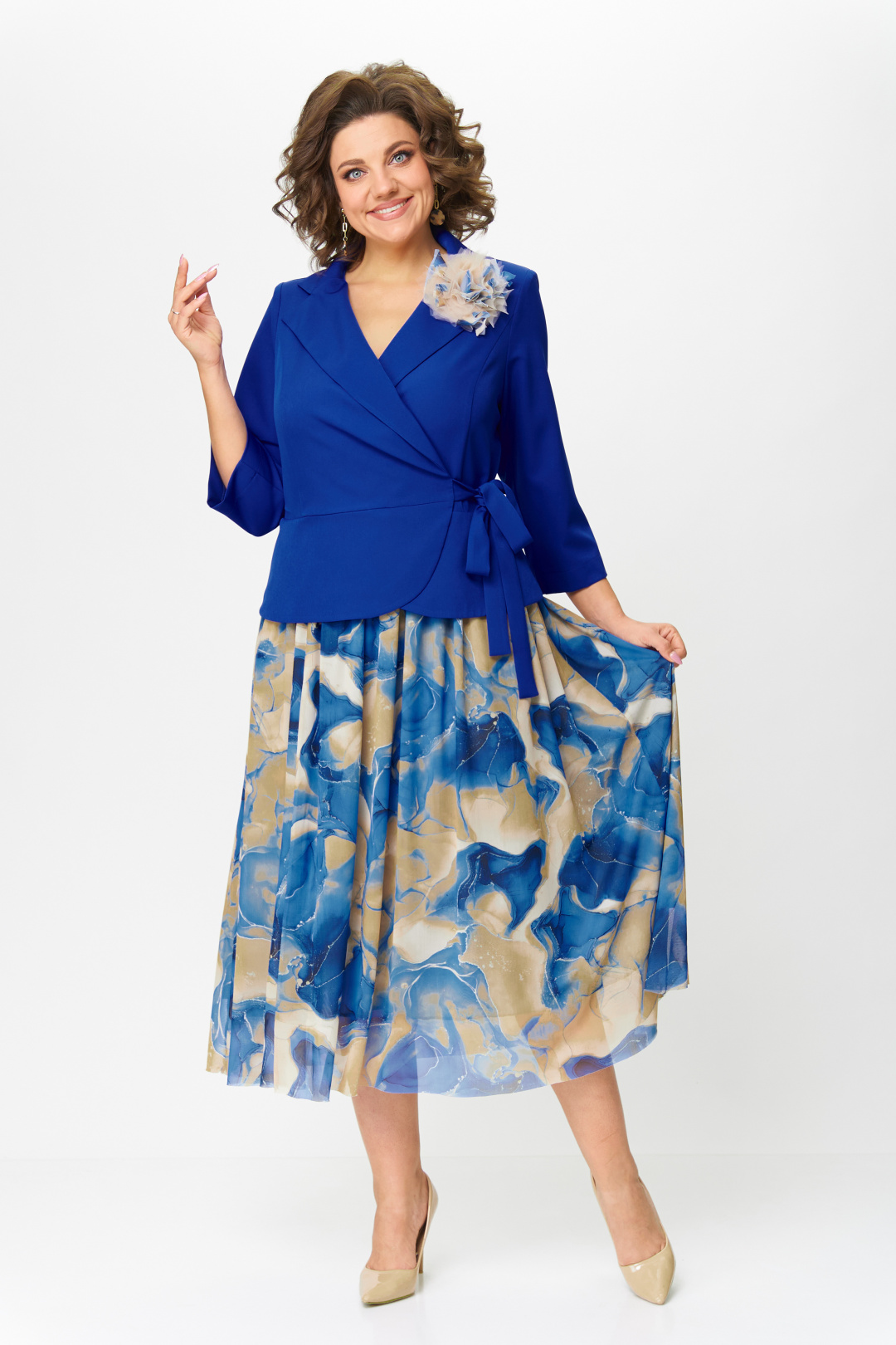 Платье BonnaImage 922/3 васильковый - фото 2