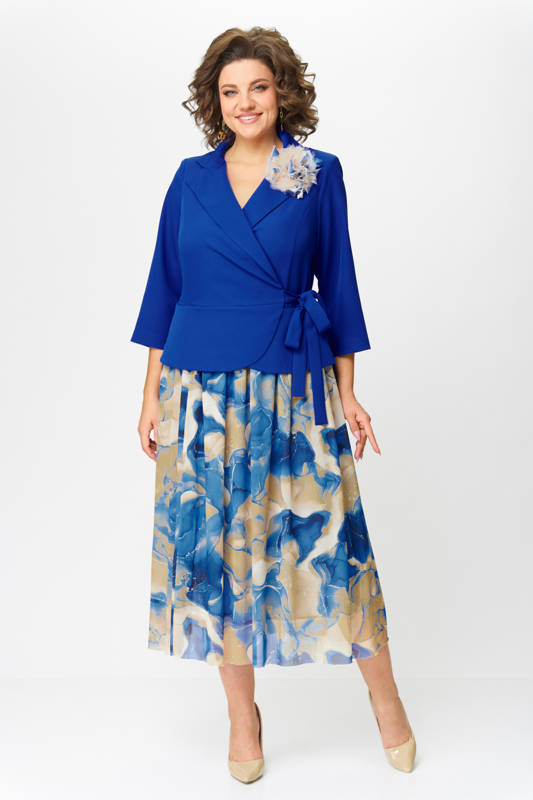 Платье BonnaImage 922/3 васильковый - фото 6