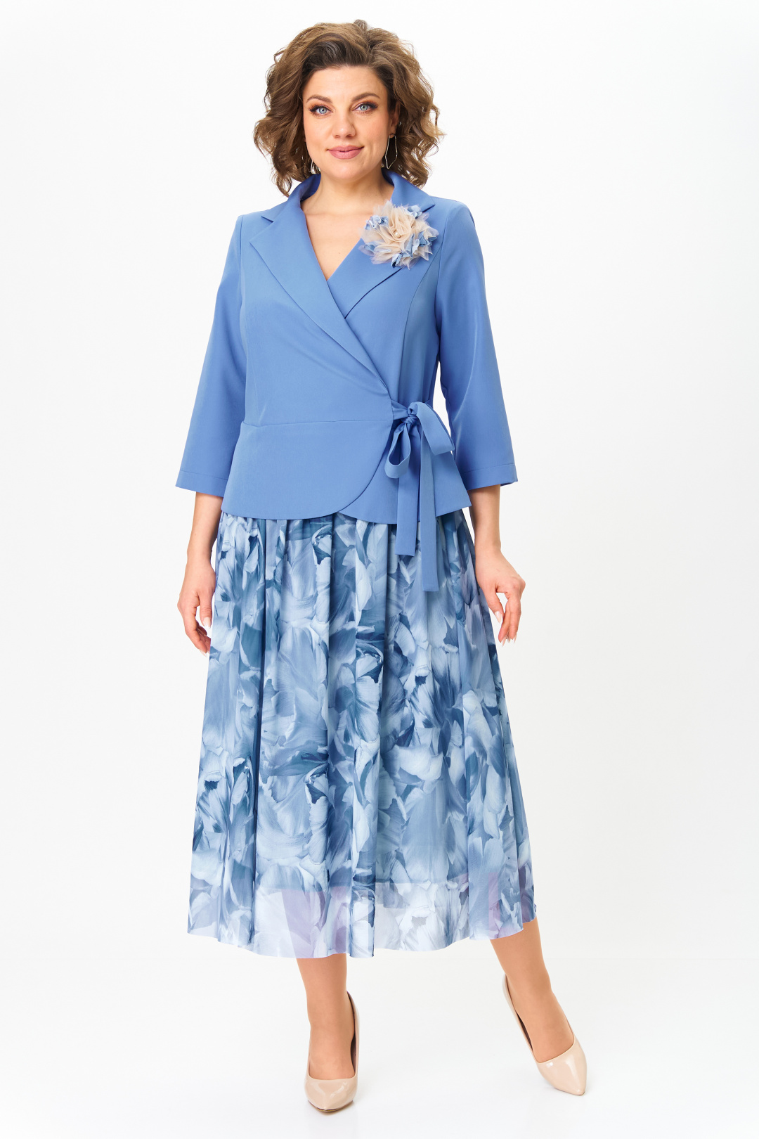 Платье BonnaImage 922/8 голубой - фото 1