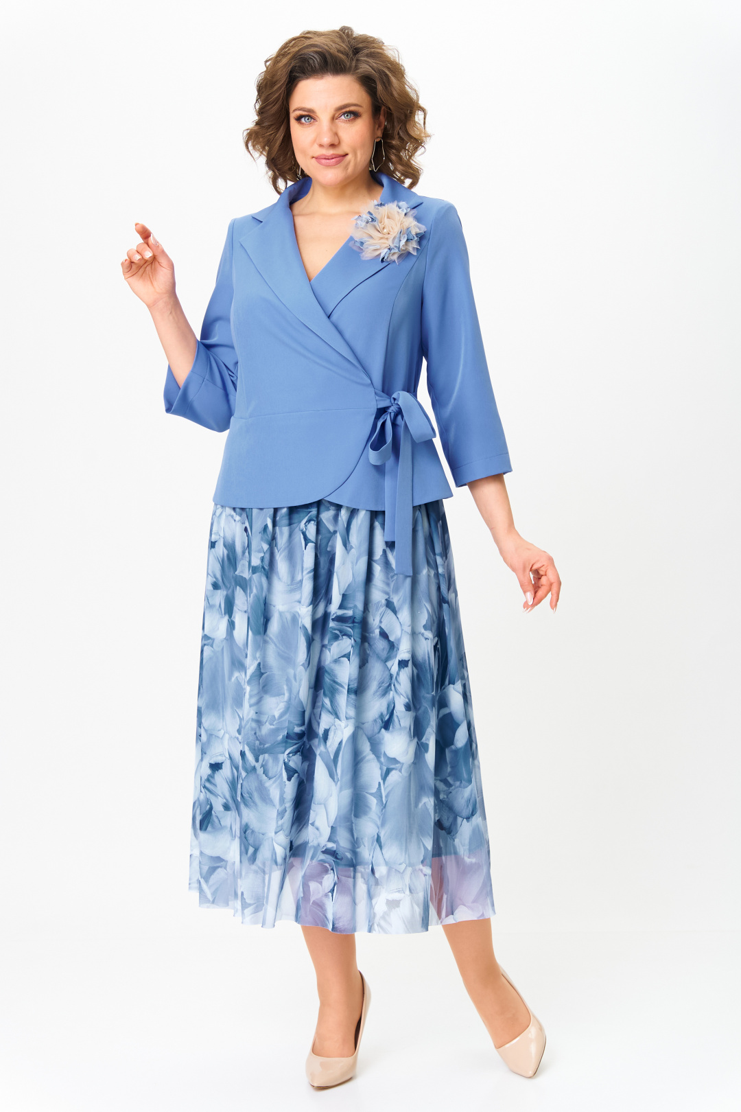 Платье BonnaImage 922/8 голубой - фото 2