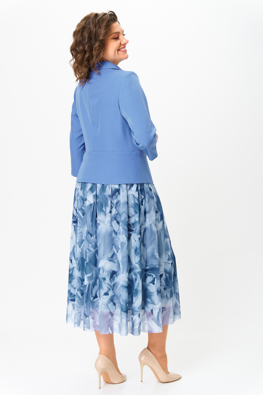 Платье BonnaImage 922/8 голубой - фото 6