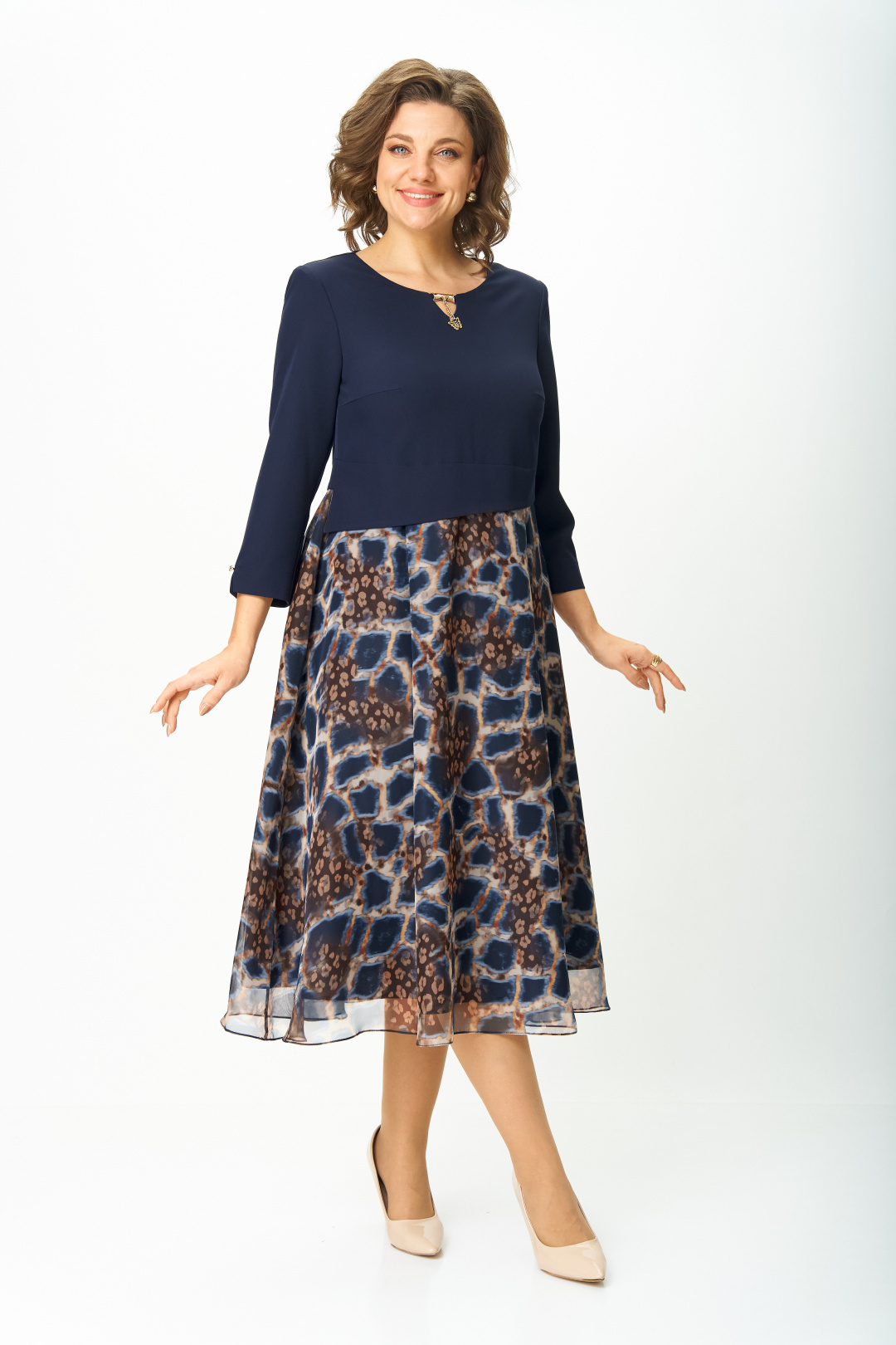 Платье BonnaImage 954-1-1 синий - фото 2