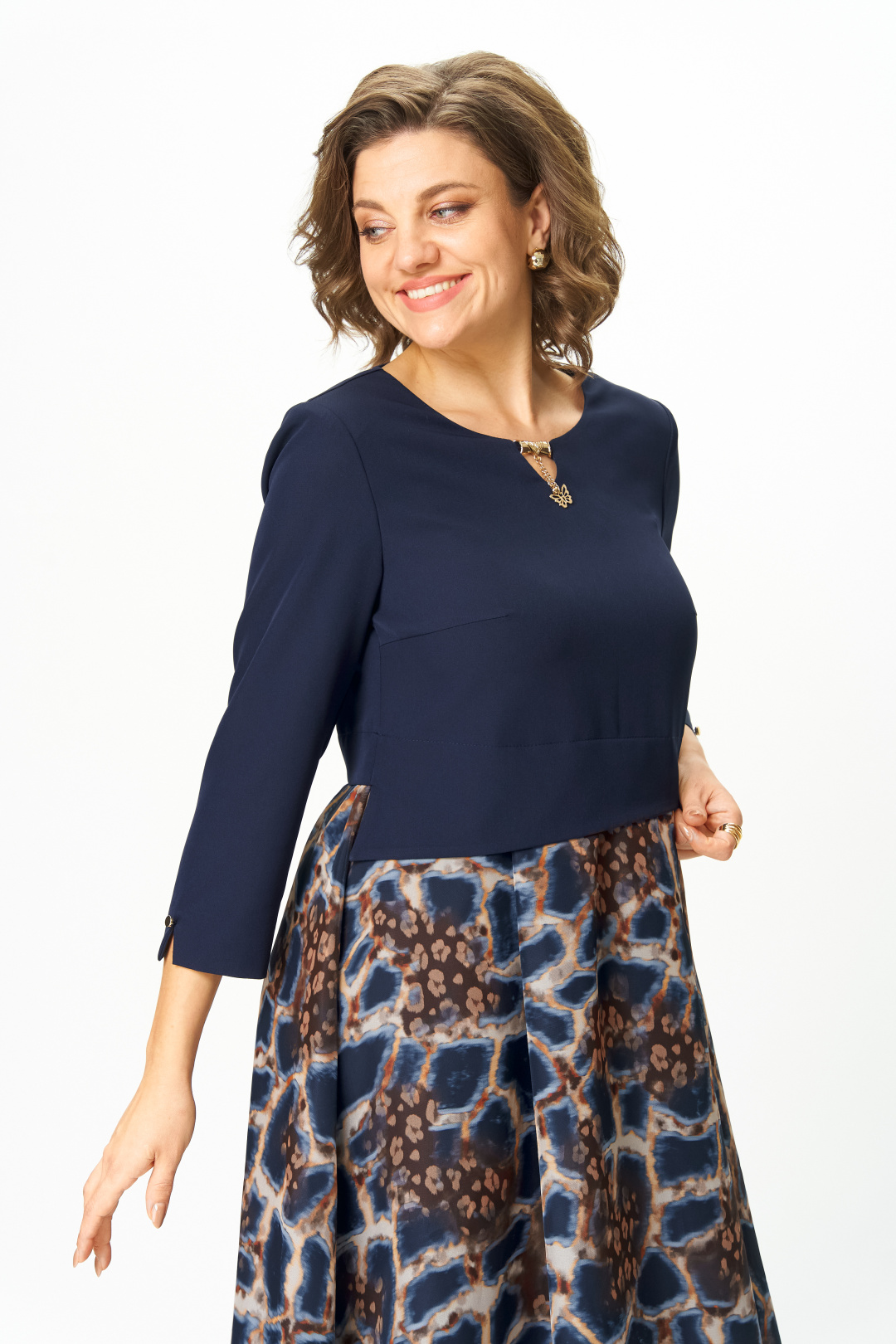 Платье BonnaImage 954-1-1 синий - фото 4