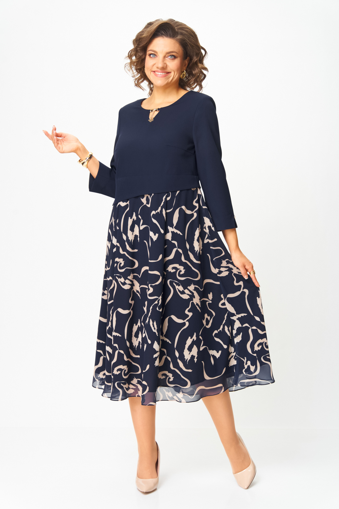 Платье BonnaImage 954-1-2 синий - фото 1