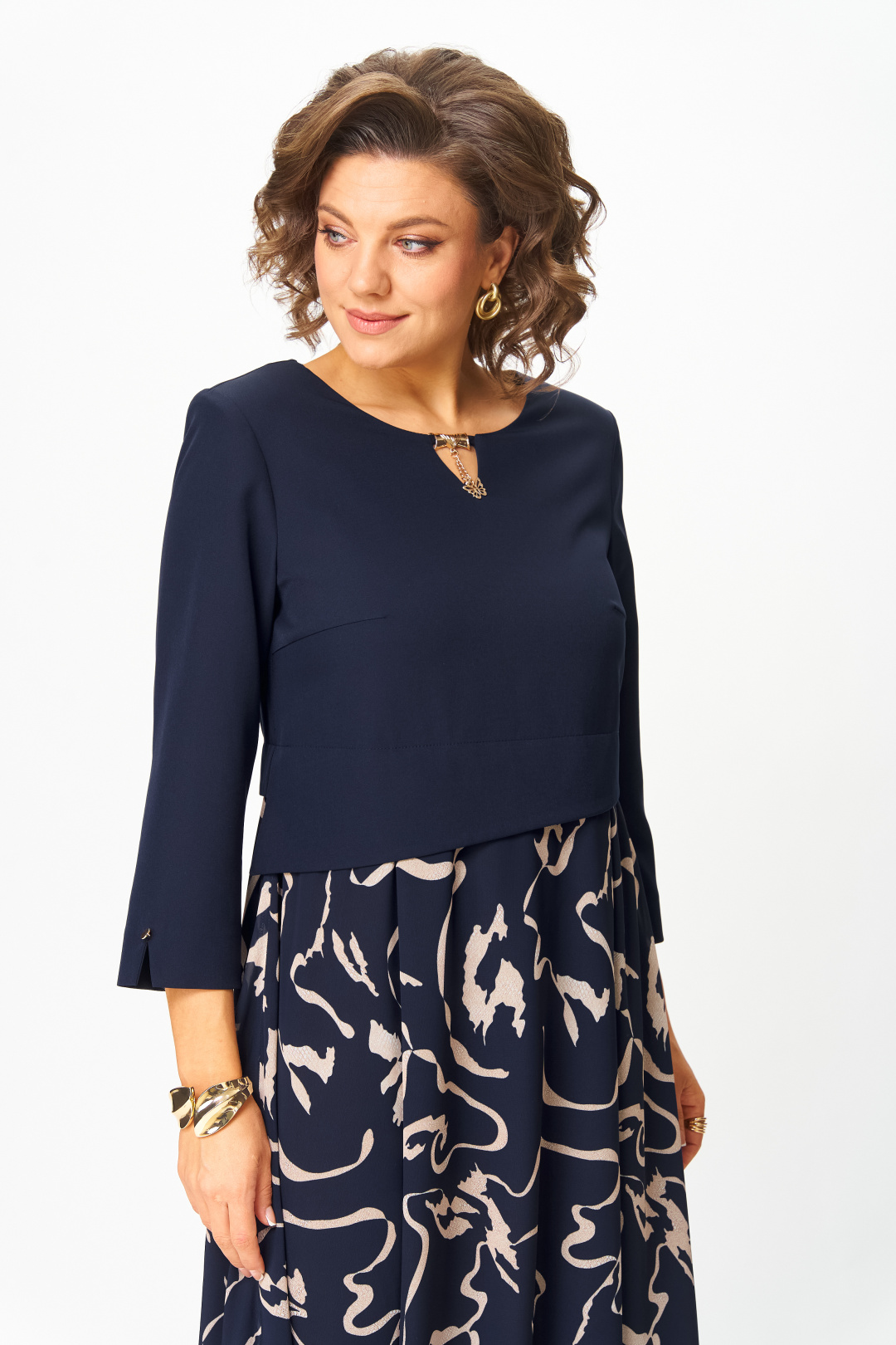 Платье BonnaImage 954-1-2 синий - фото 2