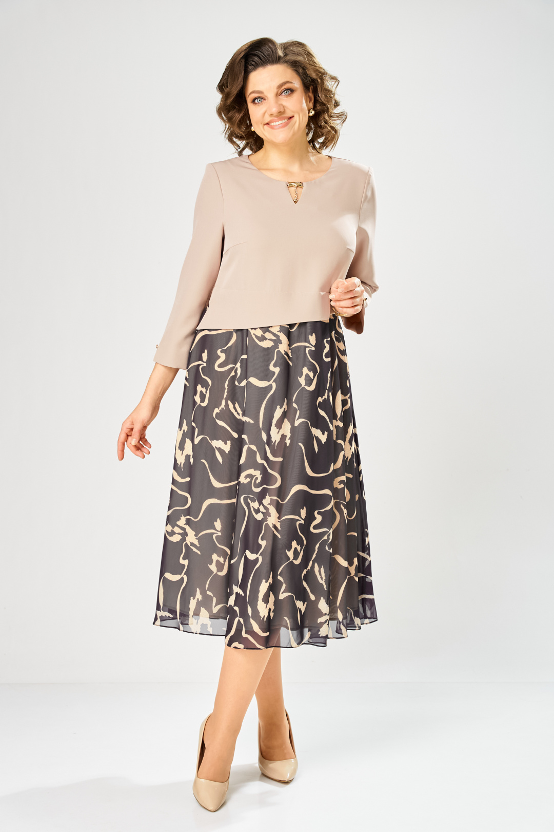 Платье BonnaImage 954-1/3 бежевый