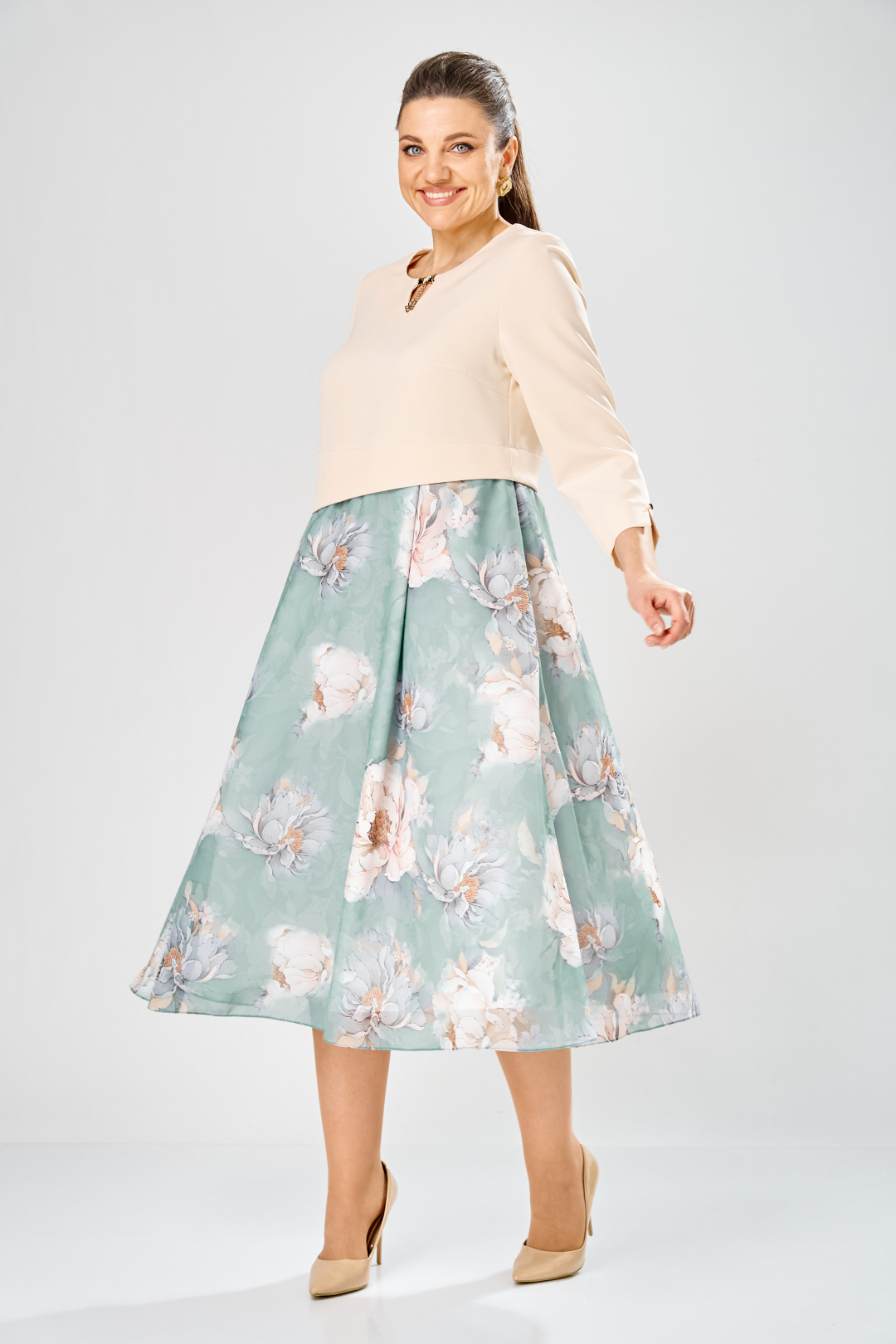 Платье BonnaImage 954-1/4 бежевый