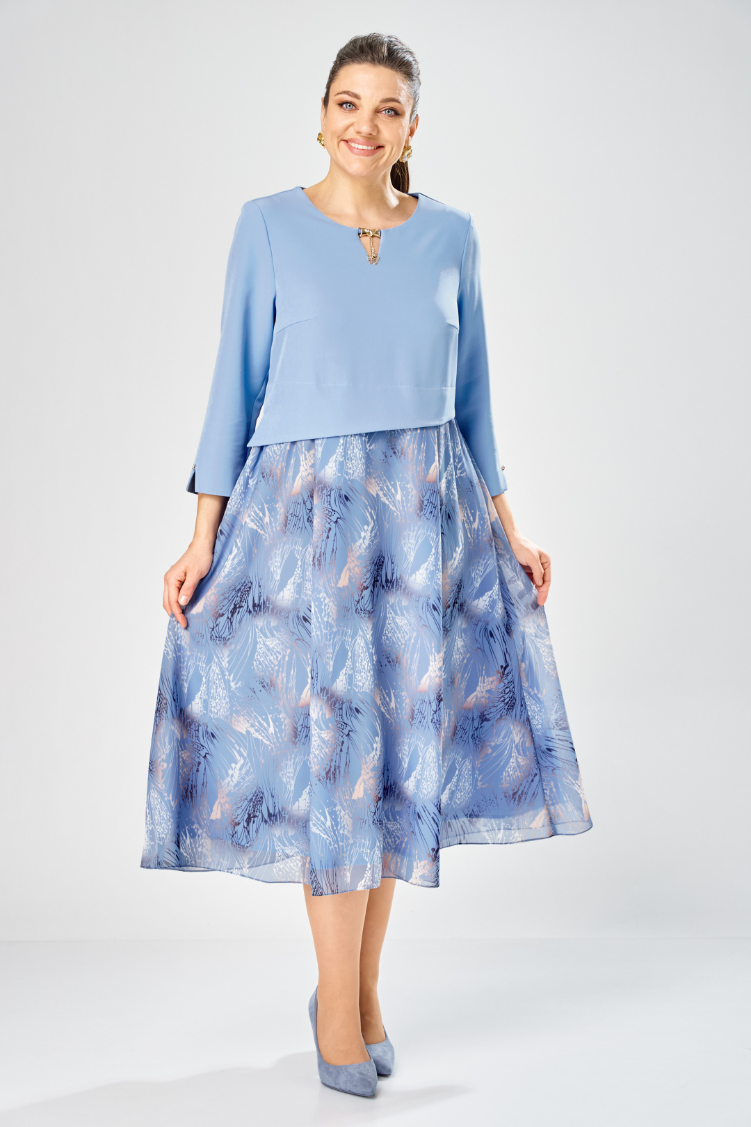 Платье BonnaImage 954-1/6 голубой - фото 1