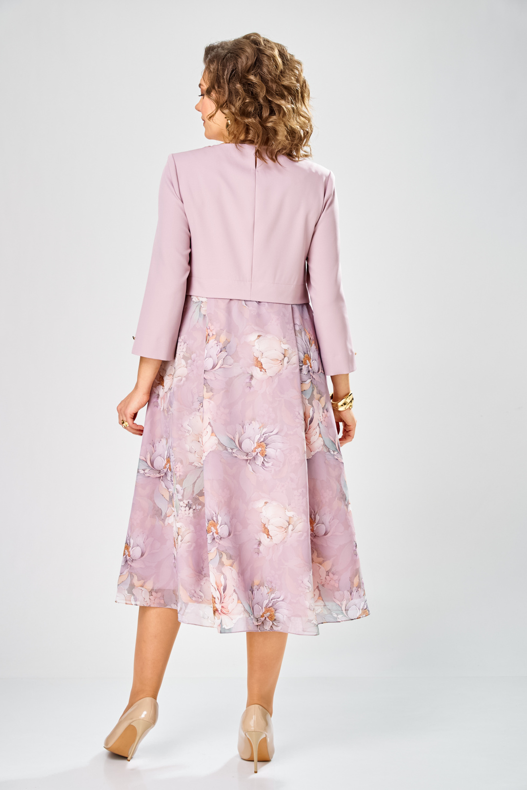 Платье BonnaImage 954-1/7 пудровый