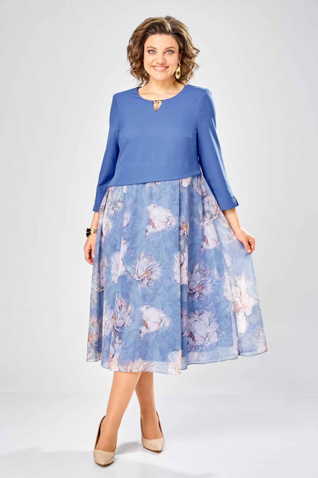 Платье BonnaImage 954-1/8 голубой - фото 1