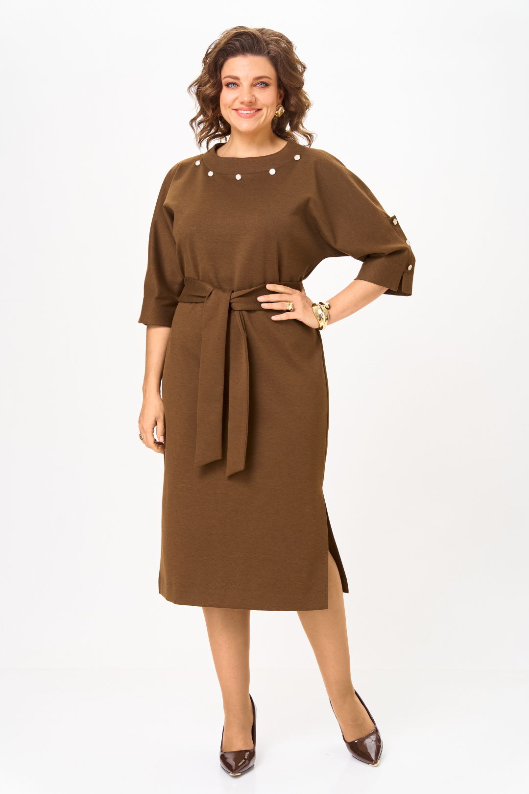 Платье BonnaImage 997/3 горчичный