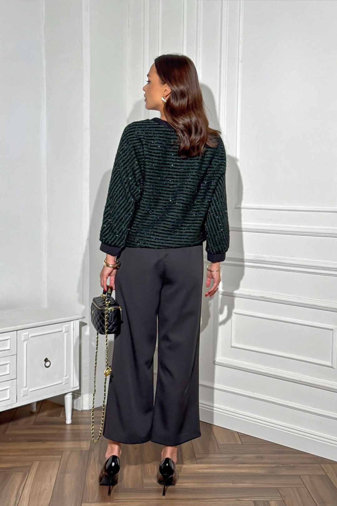 Костюм DilanaVIP 2124 черный + зеленый - фото 4