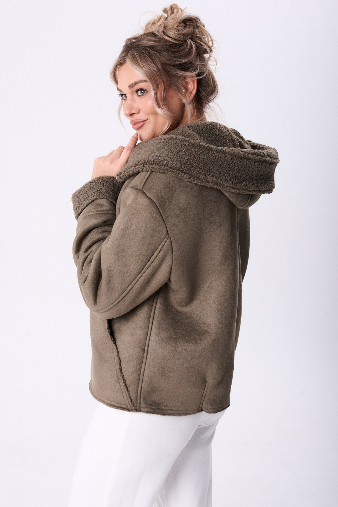 Дубленка Diomant 2121 олива - фото 2