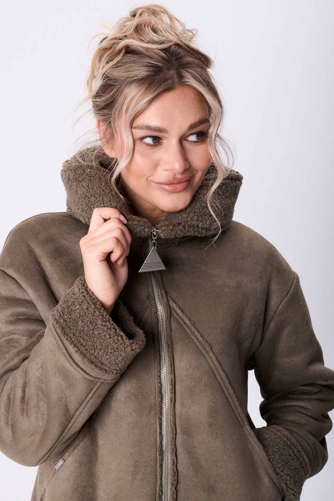 Дубленка Diomant 2121 олива - фото 6