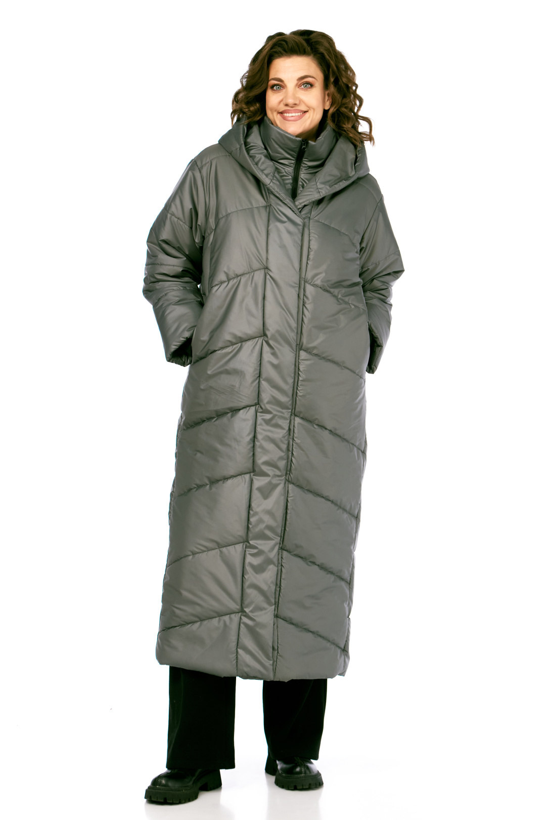 Пальто Diomant 2128 серый