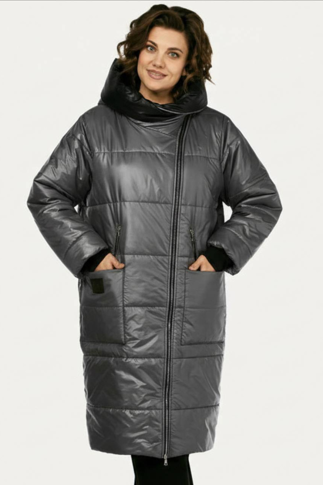 Пальто Diomant 2129 серый - фото 3