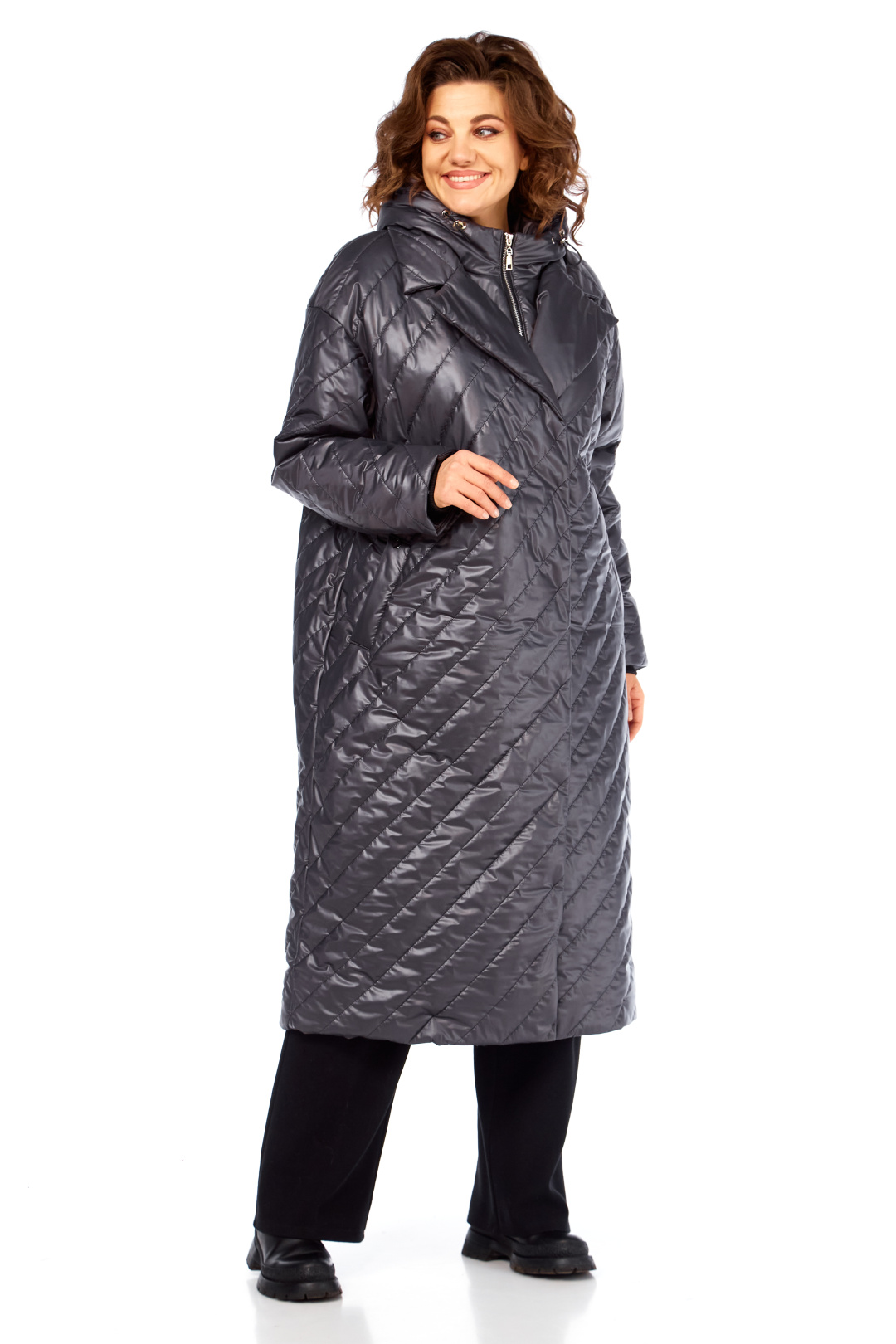 Пальто Diomant 2131 графит - фото 4