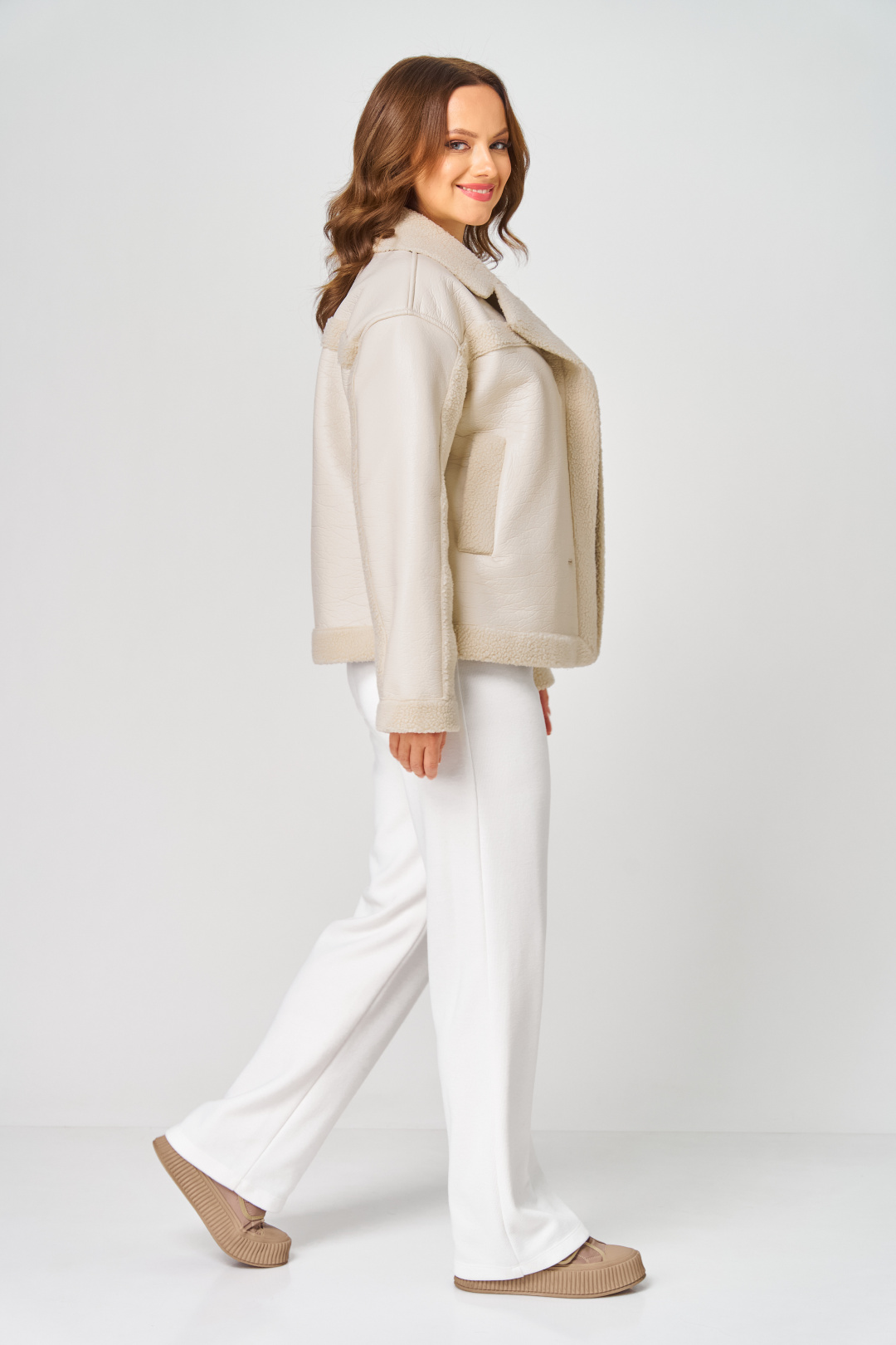 Дубленка Diomant 2138 бежевый - фото 2