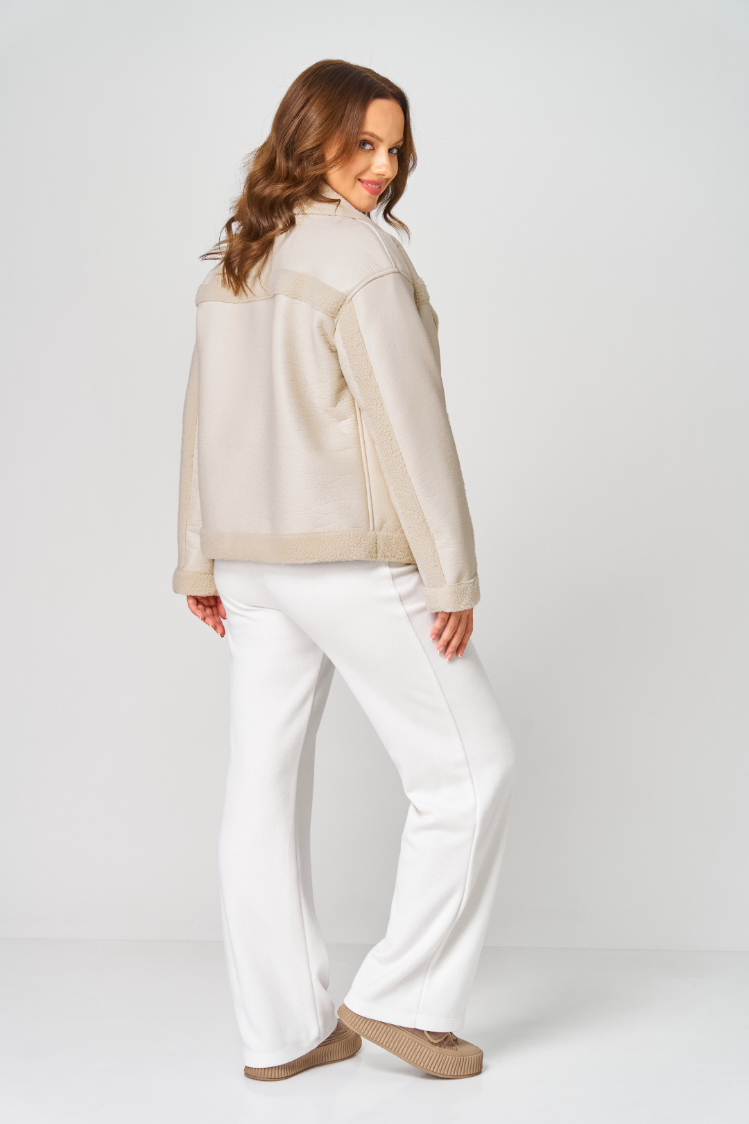 Дубленка Diomant 2138 бежевый - фото 3