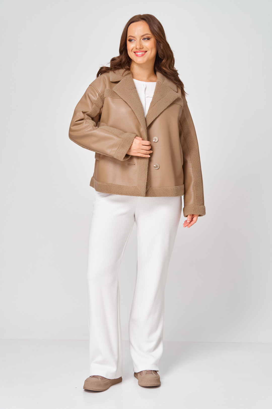 Дубленка Diomant 2138 карамель - фото 2