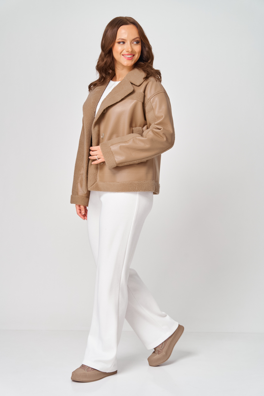 Дубленка Diomant 2138 карамель - фото 3